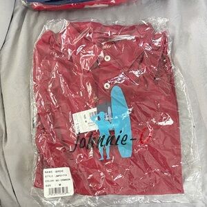 Johnnie-O Red Polo Shirt with Miacomet Golf Logo from Nantucket